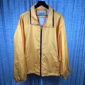 Vintage Original Windbreaker Men's Yellow Lightweight Zip Jacket Size XX